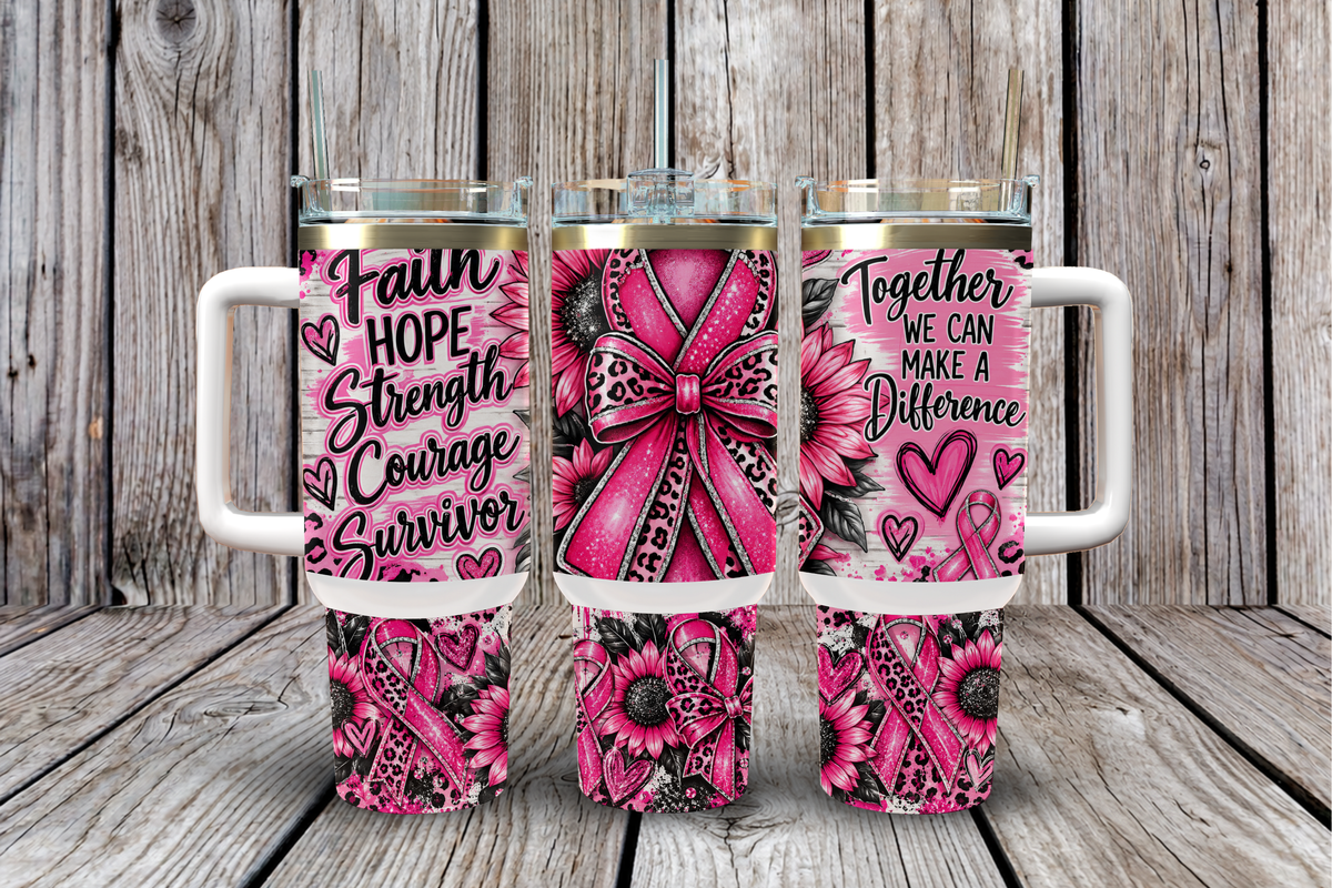 Faith Hope Strength 40OZ Tumblers