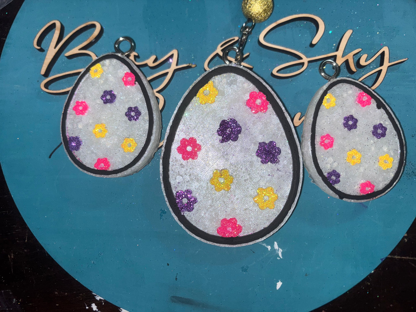 Floral Egg Freshie & Vent Clips Set