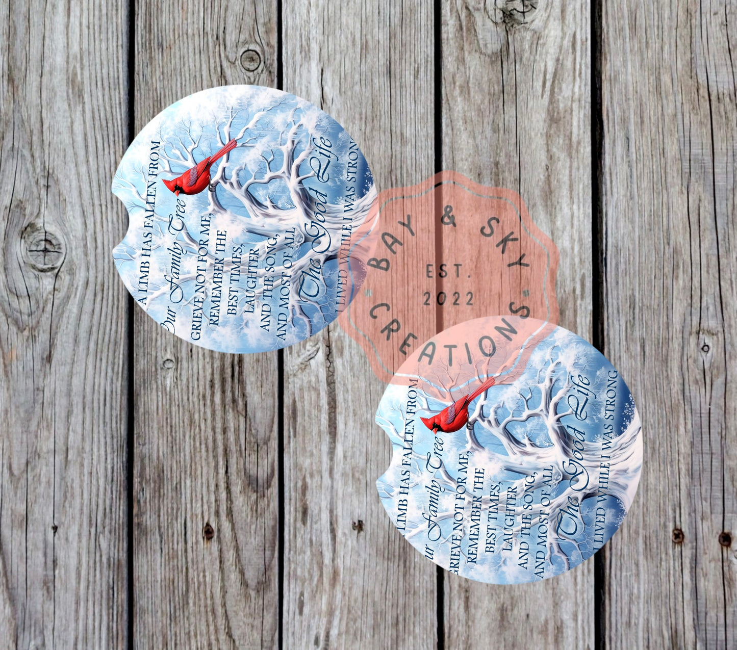 Cardinal In The Tree Car Coaster