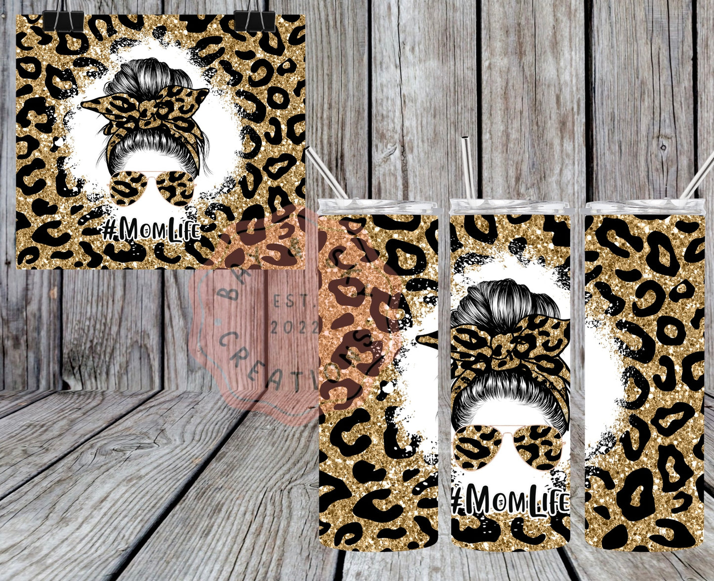 Leopard Mom Life Tumbler