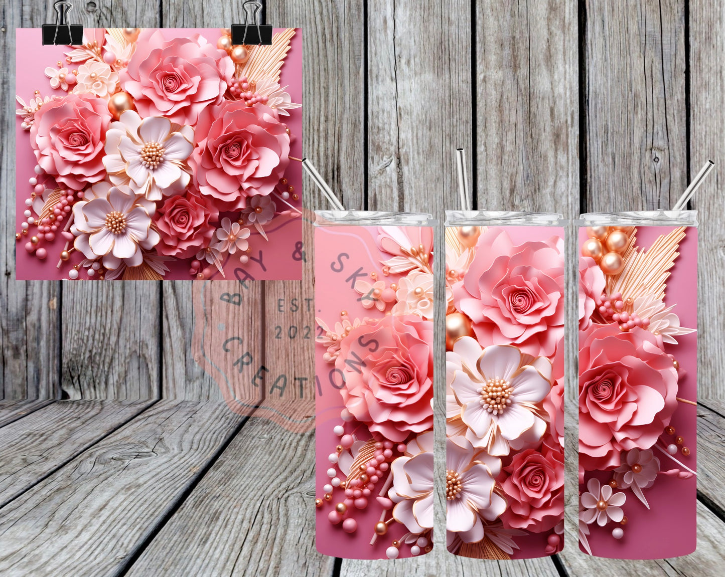 Beautiful Floral Tumbler