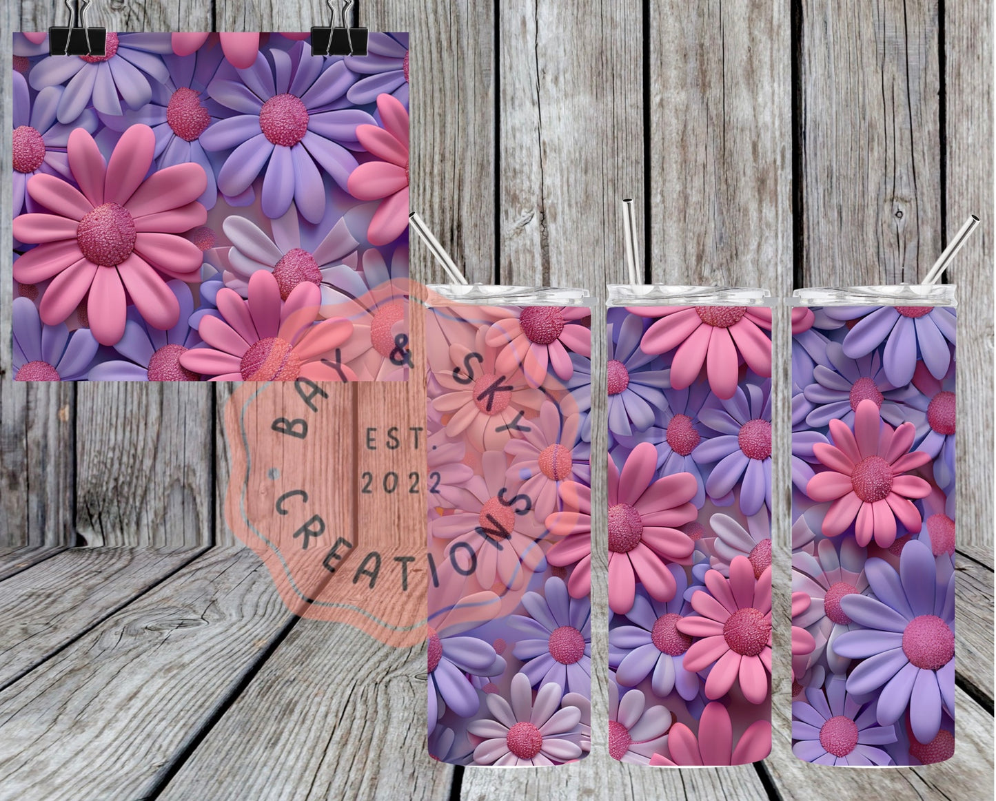 Pastel Flower Tumbler