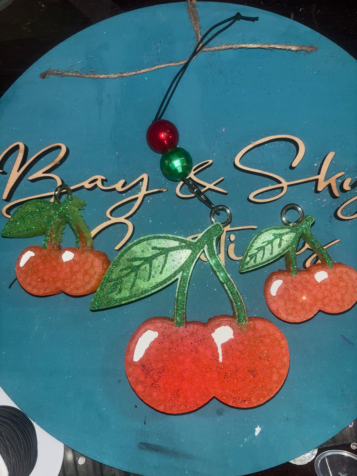 Cherries Freshie & Vent Clips Set