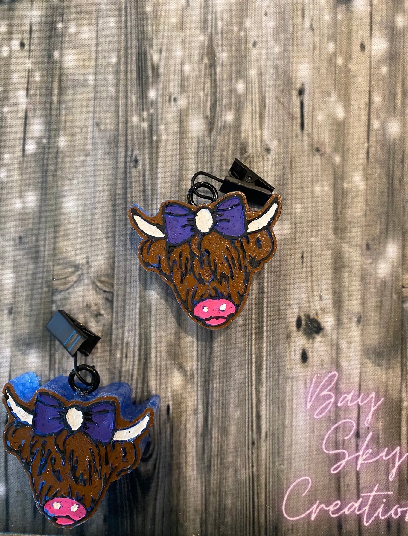 Highland Cow Vent Clips Freshie