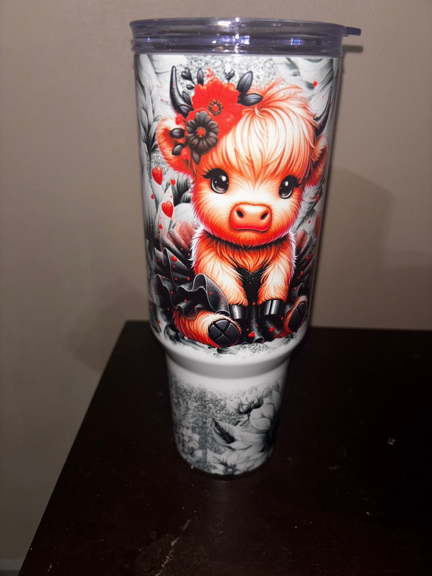 Highland Cow Sunflower Tumbler