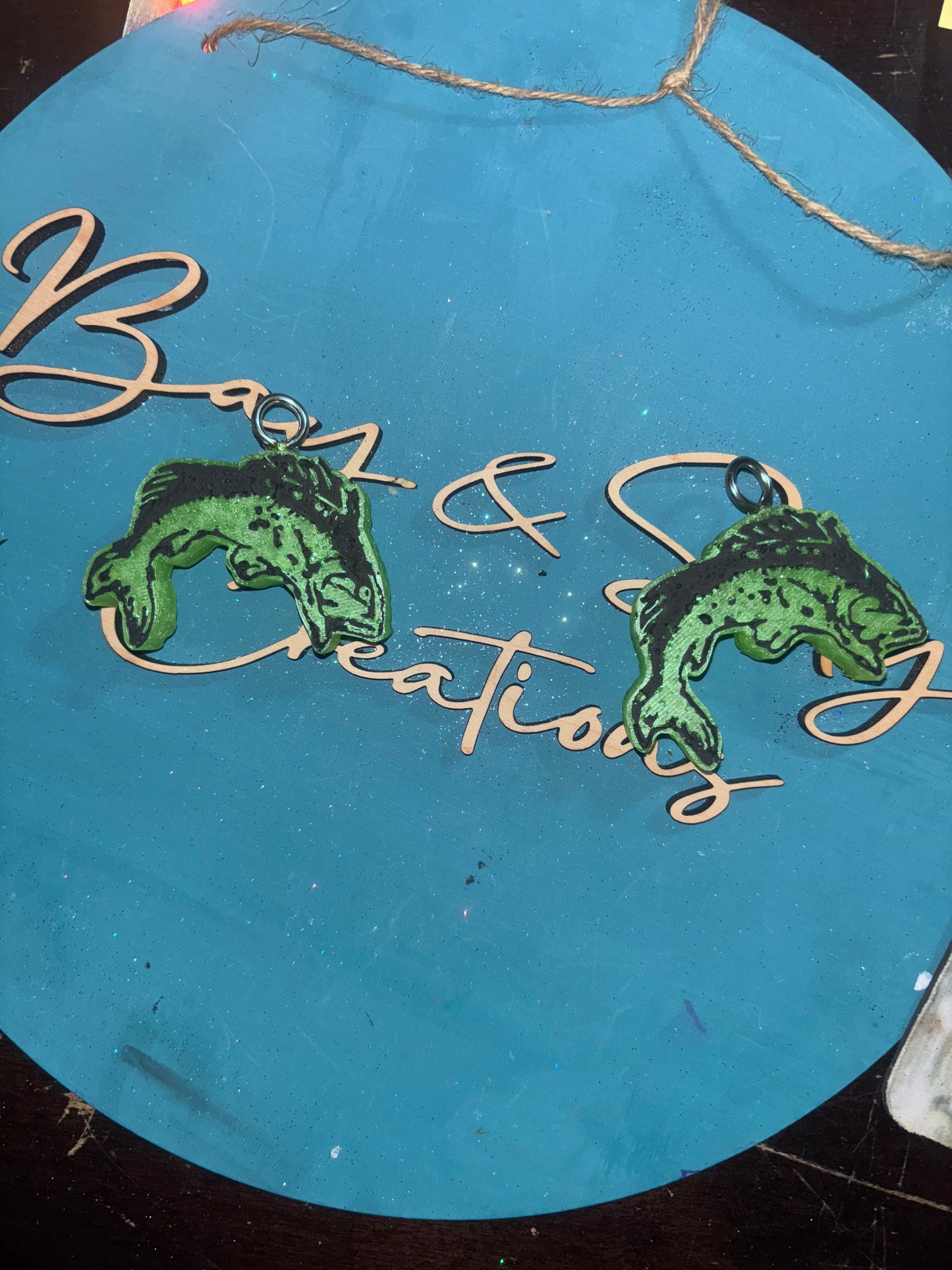 Jumping Bass Fish Vent Clips Freshie