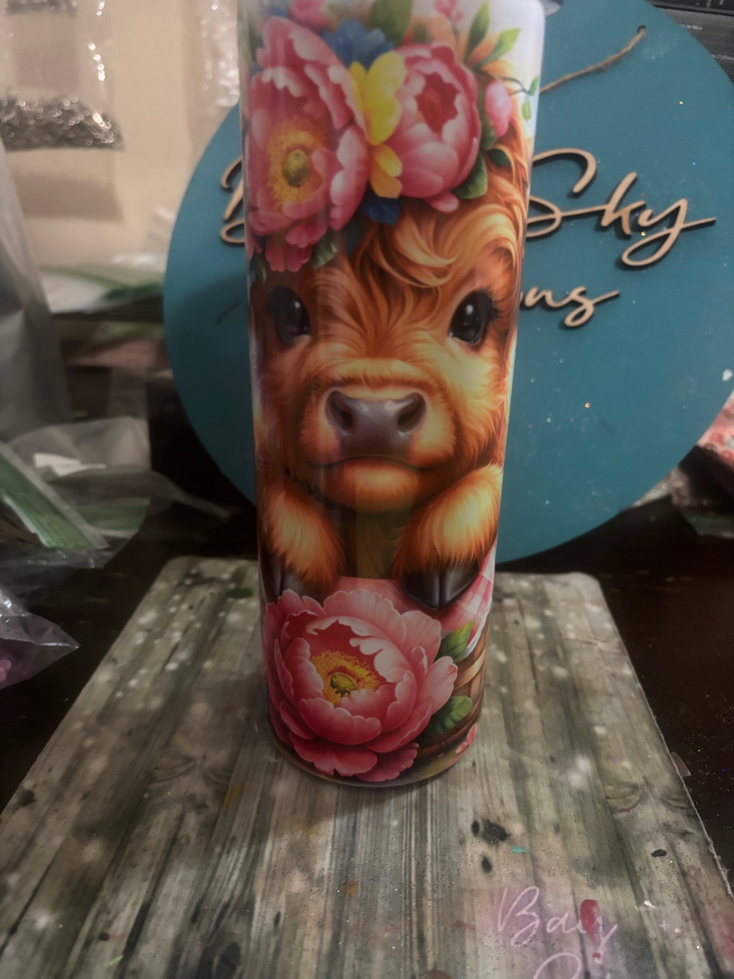 Spring Cow Tumbler