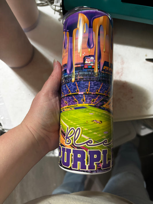 Purple and Gold Tumblers