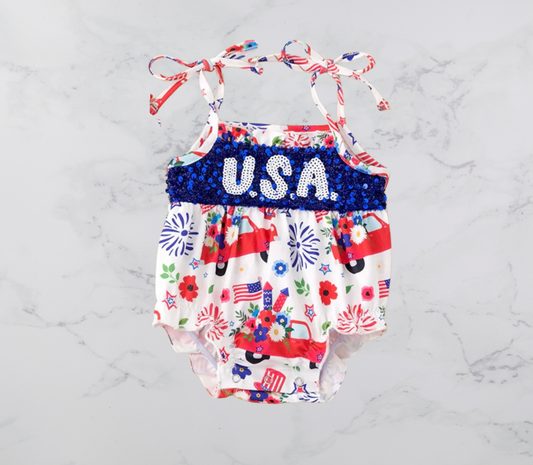USA Girl Romper
