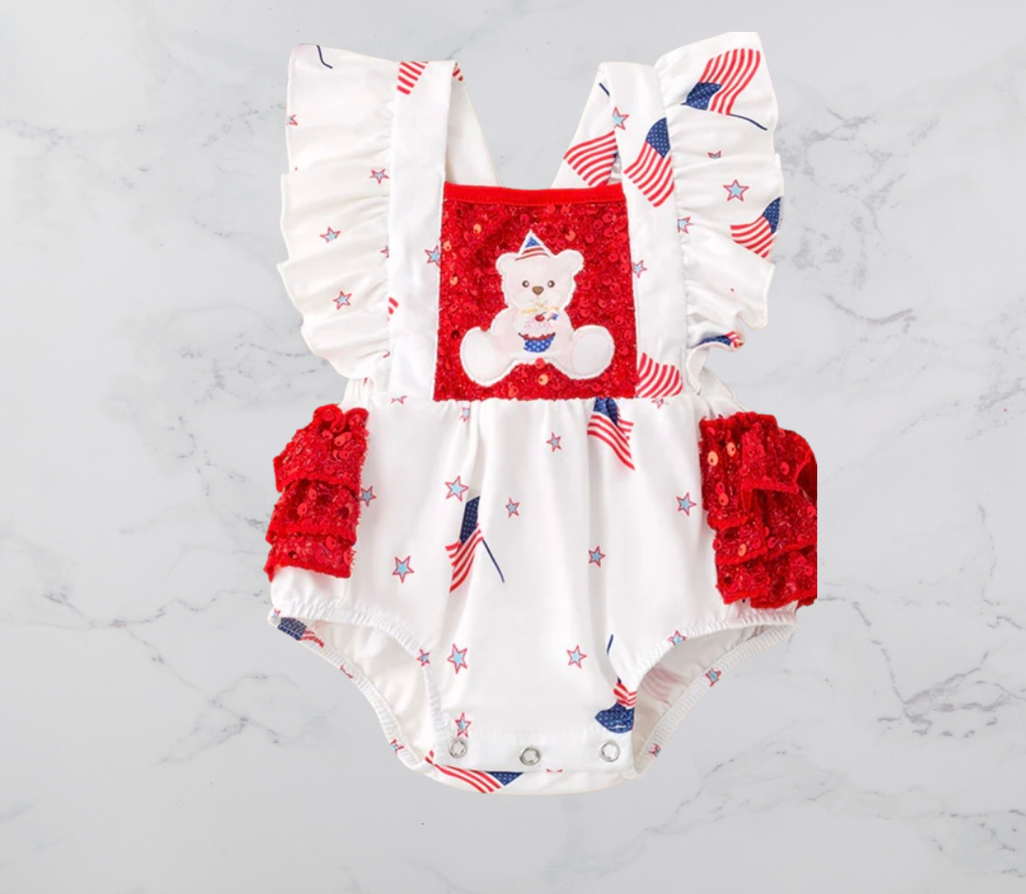 Teddy Bear Girl Romper