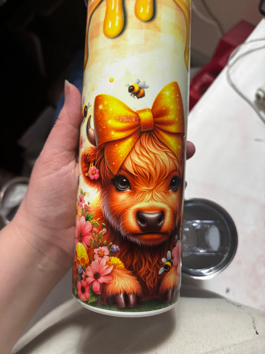 Honey Gnome Highland Cow Tumblers