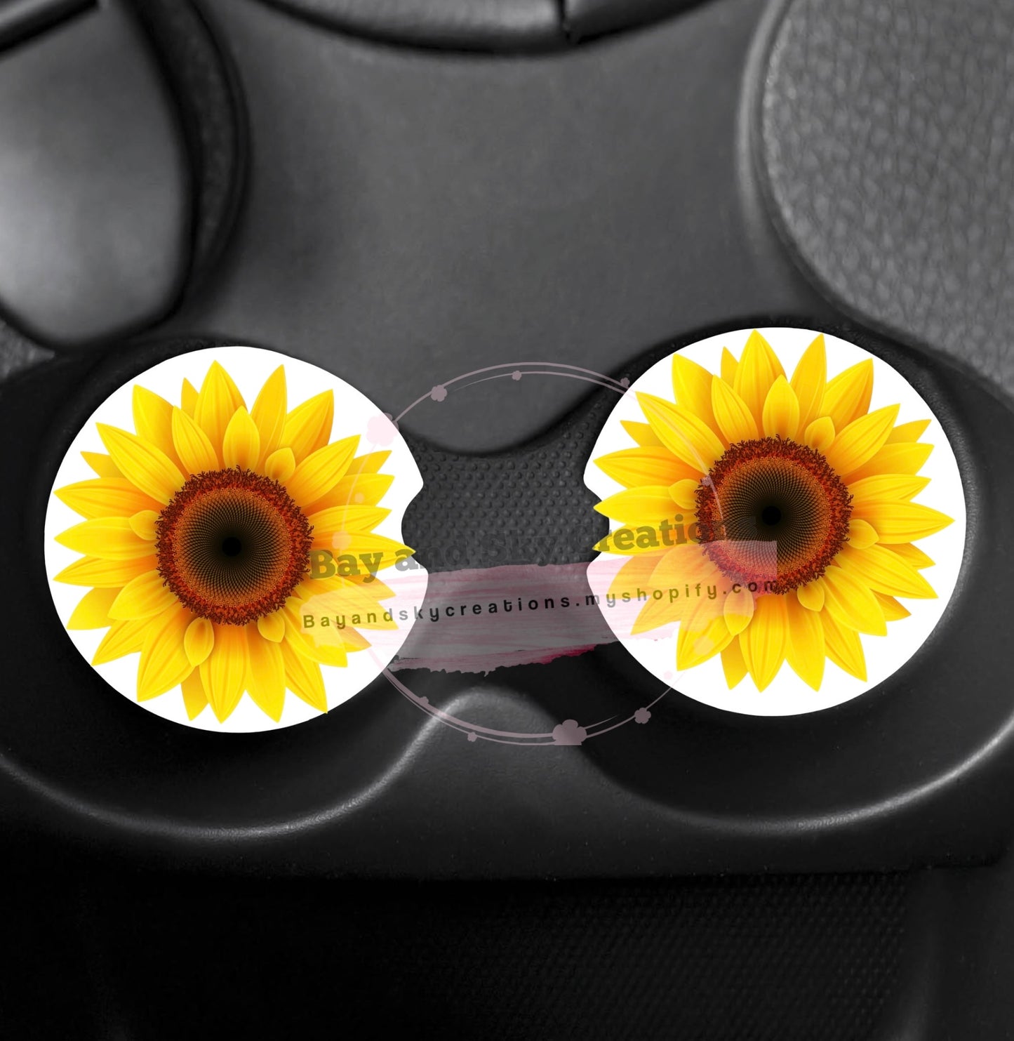 Sunflower car coaster