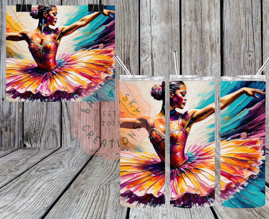 Watercolor Ballerina Tumbler