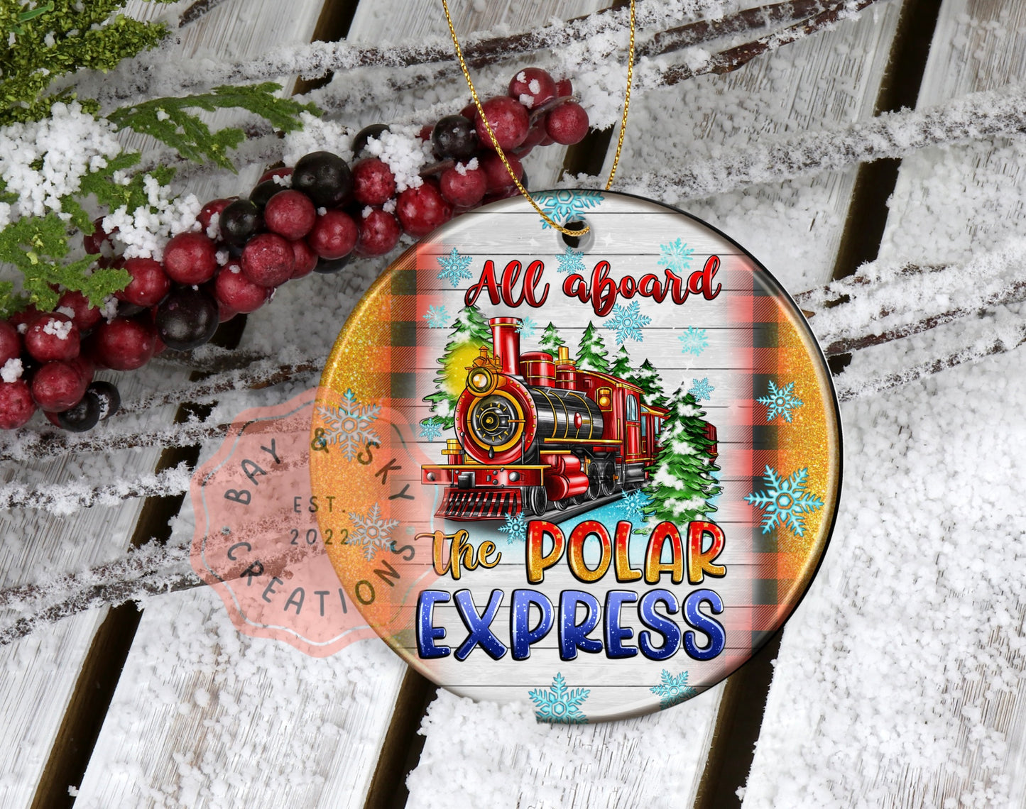 All Aboard The Polar Express Christmas Ornament