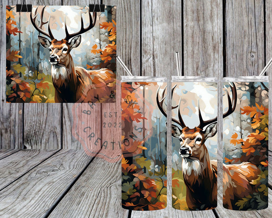 WaterColor Deer Tumbler