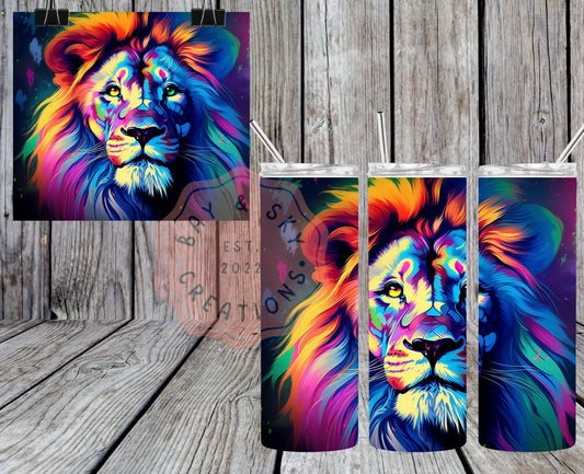 Watercolor Lion Tumbler