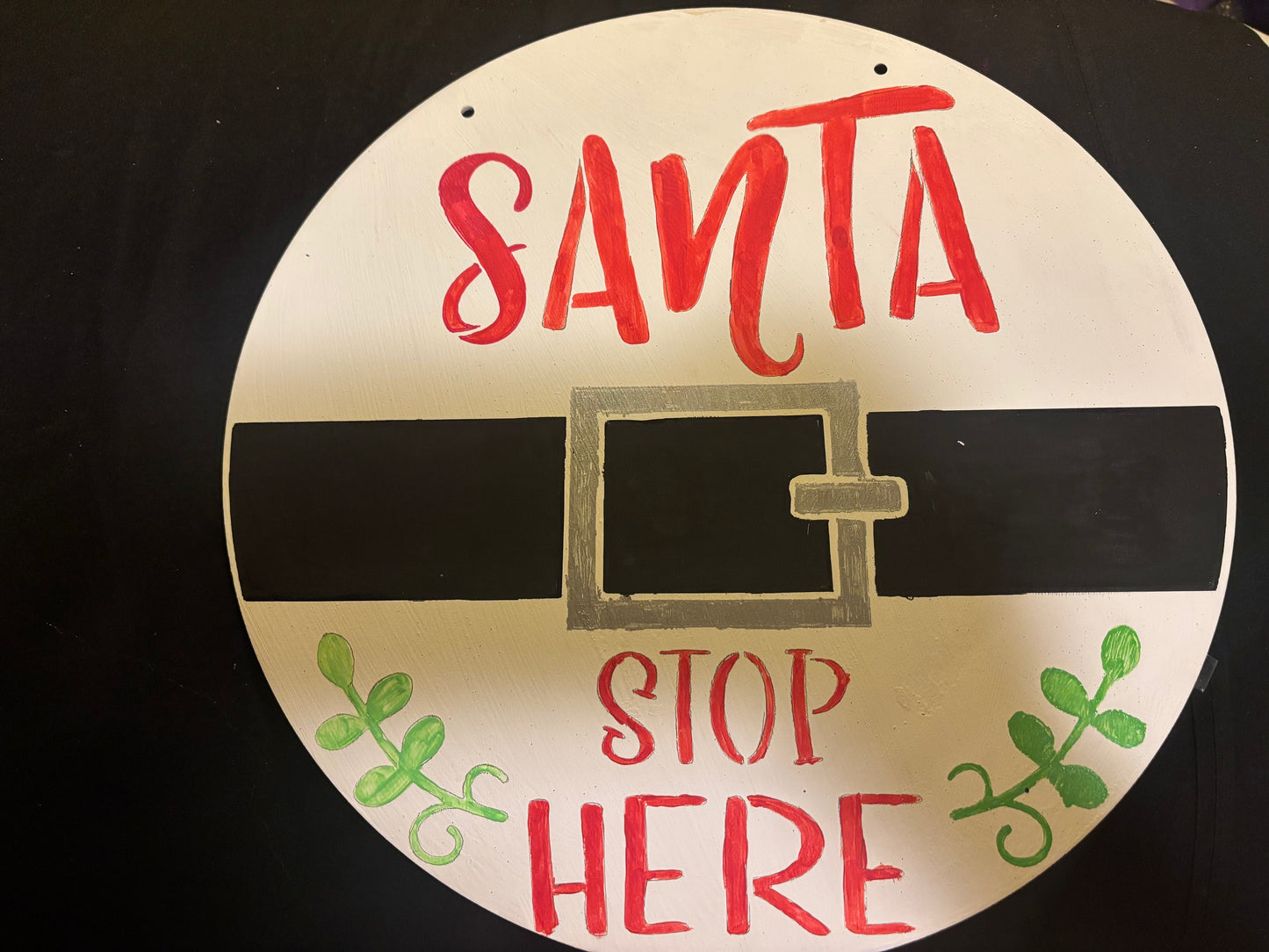 Santa Stop Here Door Hanger