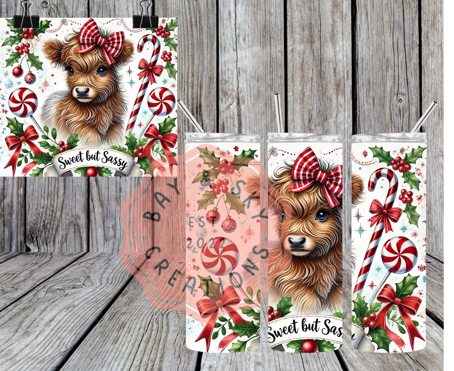 Peppermint Cow Tumbler