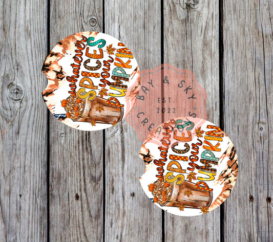 Whatever Spices Your Pumpkin Car Coaster