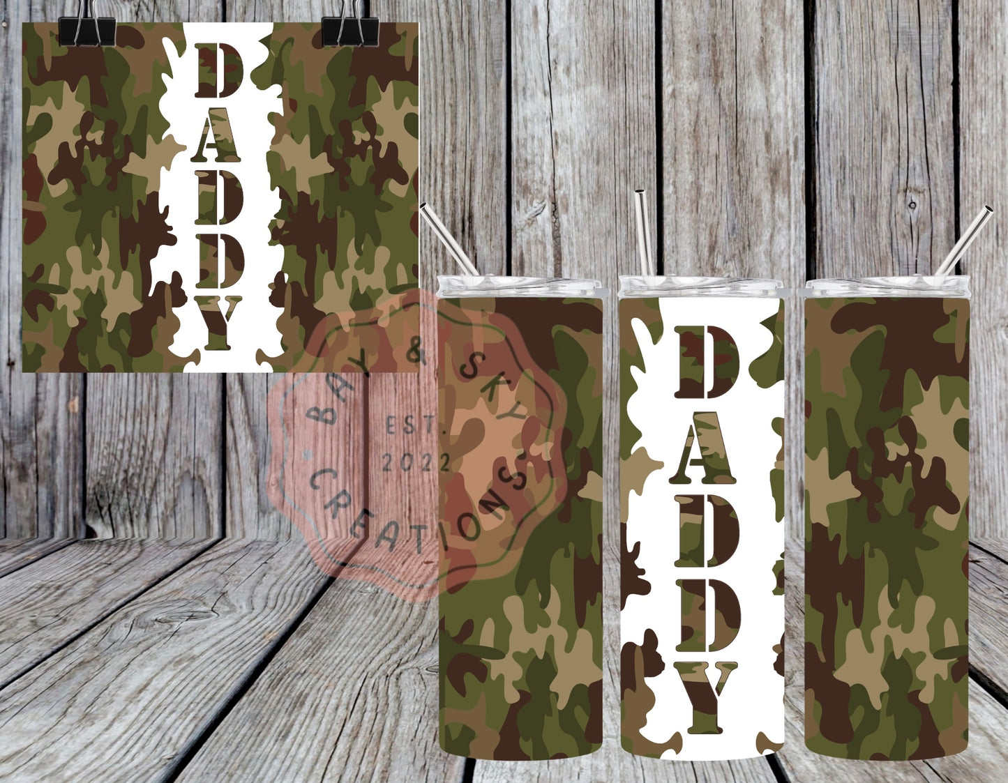 Daddy Camo & Daddy's World Tumblers Set