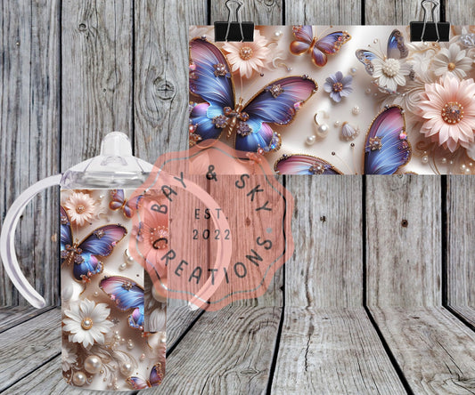 Floral Butteryflies Tumbler