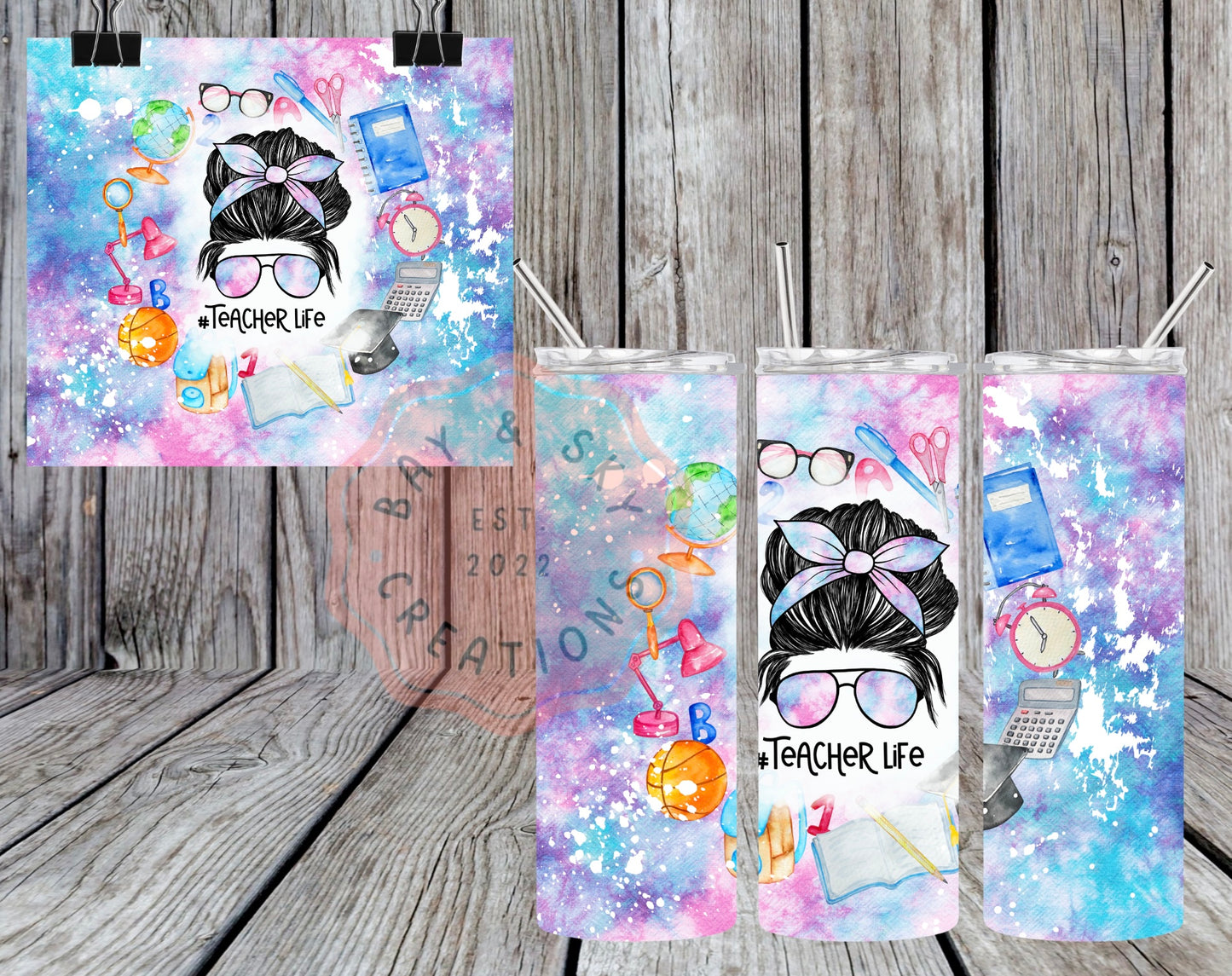 Spring Vibe Teacher Tumbler