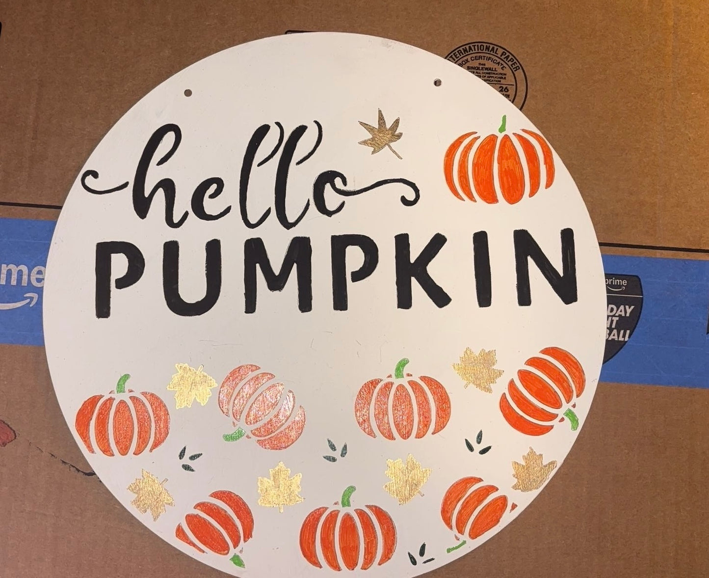 Hello Pumpkin Door Hanger