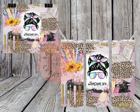 Bougie Leopard Teacher Tumbler