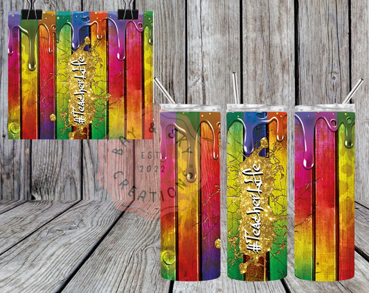 Colorful Teacher Tumbler