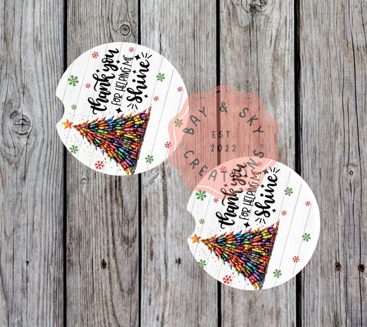 Crayons On The Tree Car Coaster