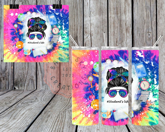 Student Life Tye Dye Tumbler