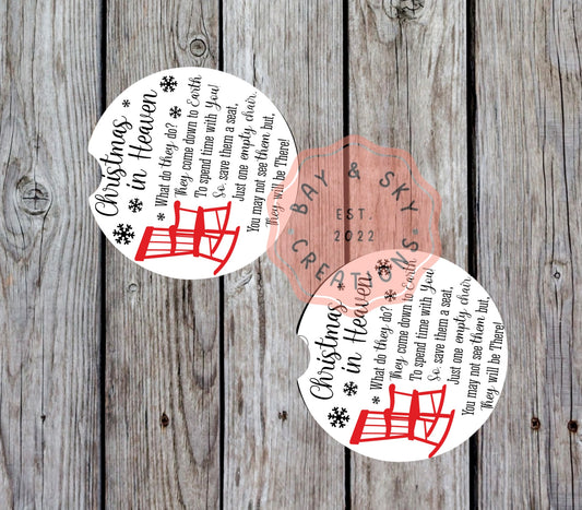 Christmas in Heaven Car Coaster