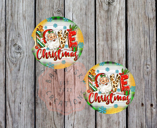Love Christmas Car Coaster