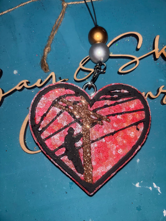 Lineman Heart Freshie