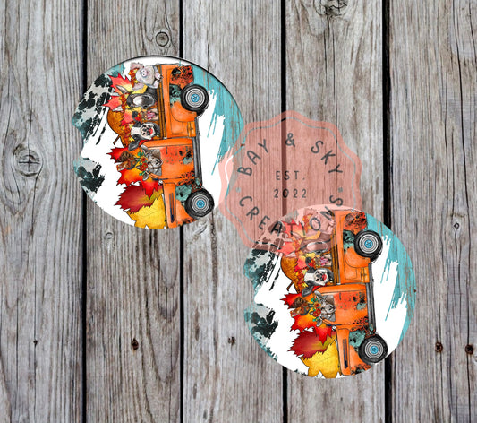 Fall Truck Car Coaster
