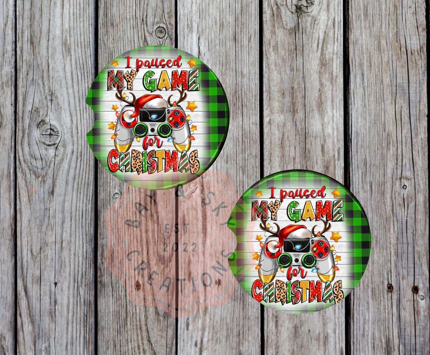 I Paused My Game For Christmas Car Coaster