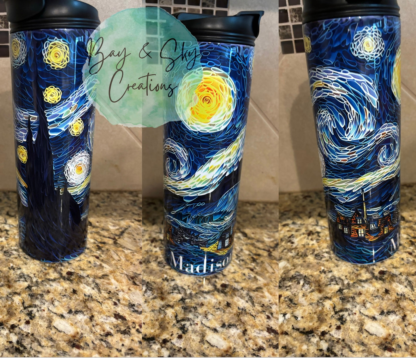 Starry night drink cups