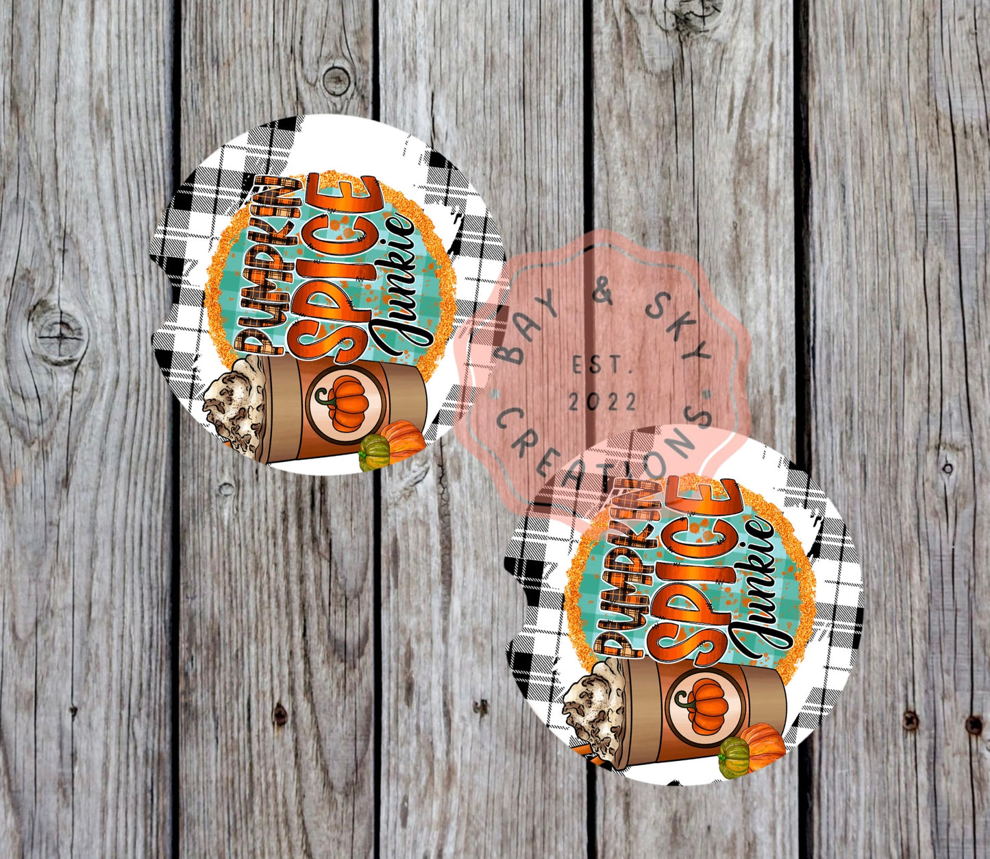 Pumpkin Spice Junkie Car Coaster