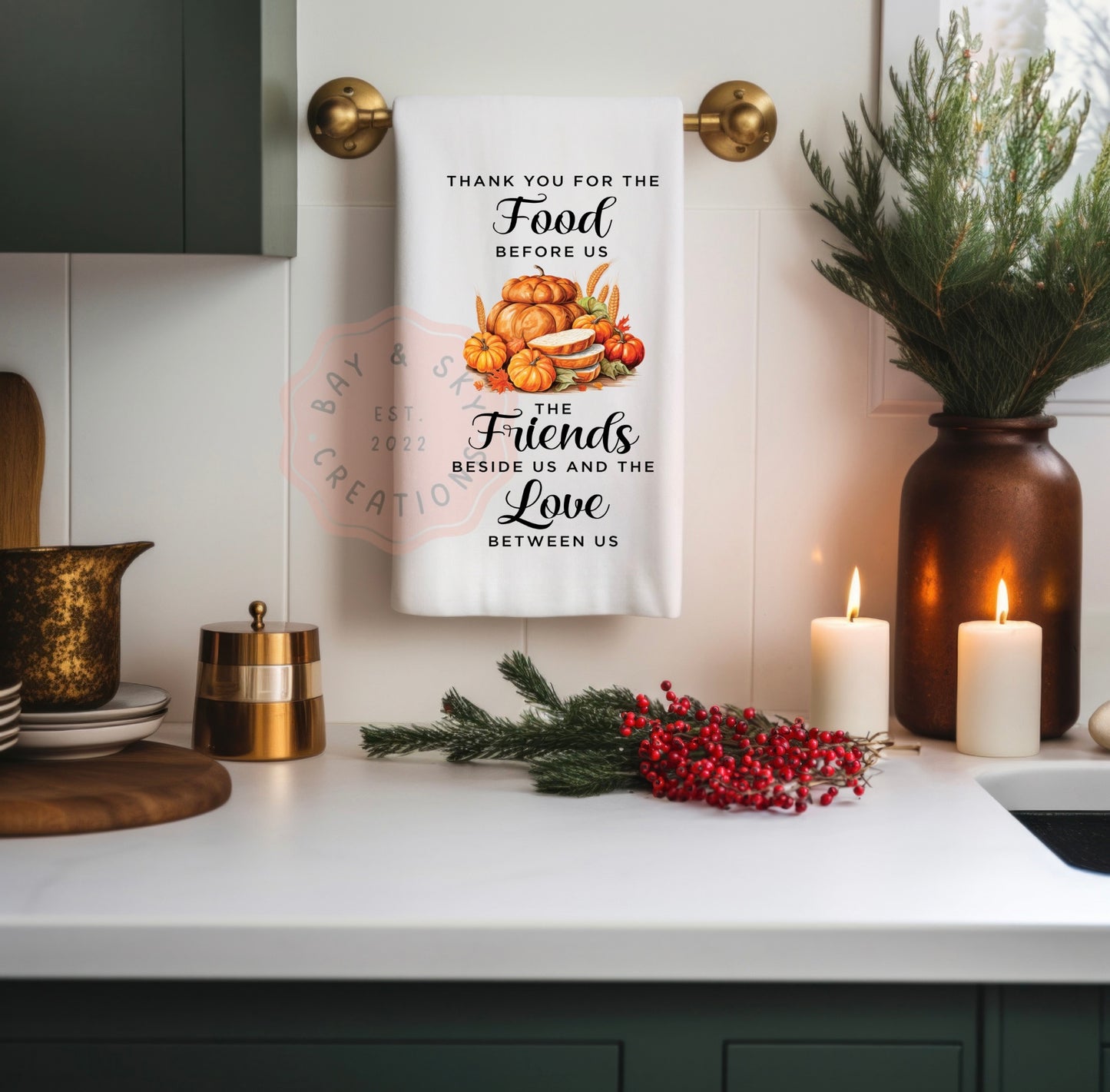 Friends Food Love Hand Towel