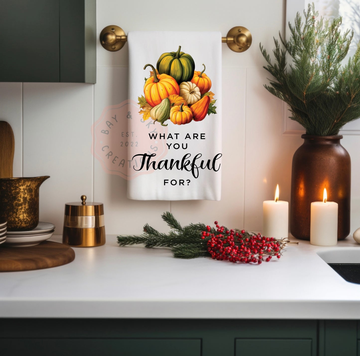 What Are You Thankful For? Hand Towel