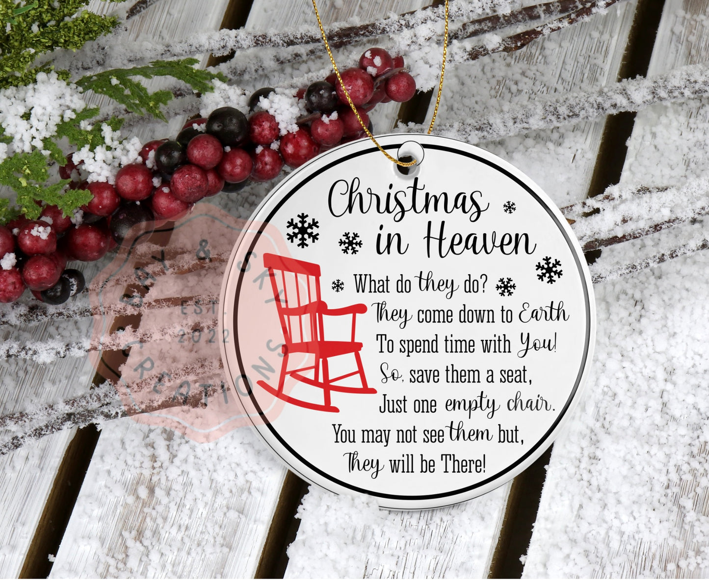 Christmas In Heaven Christmas Ornament