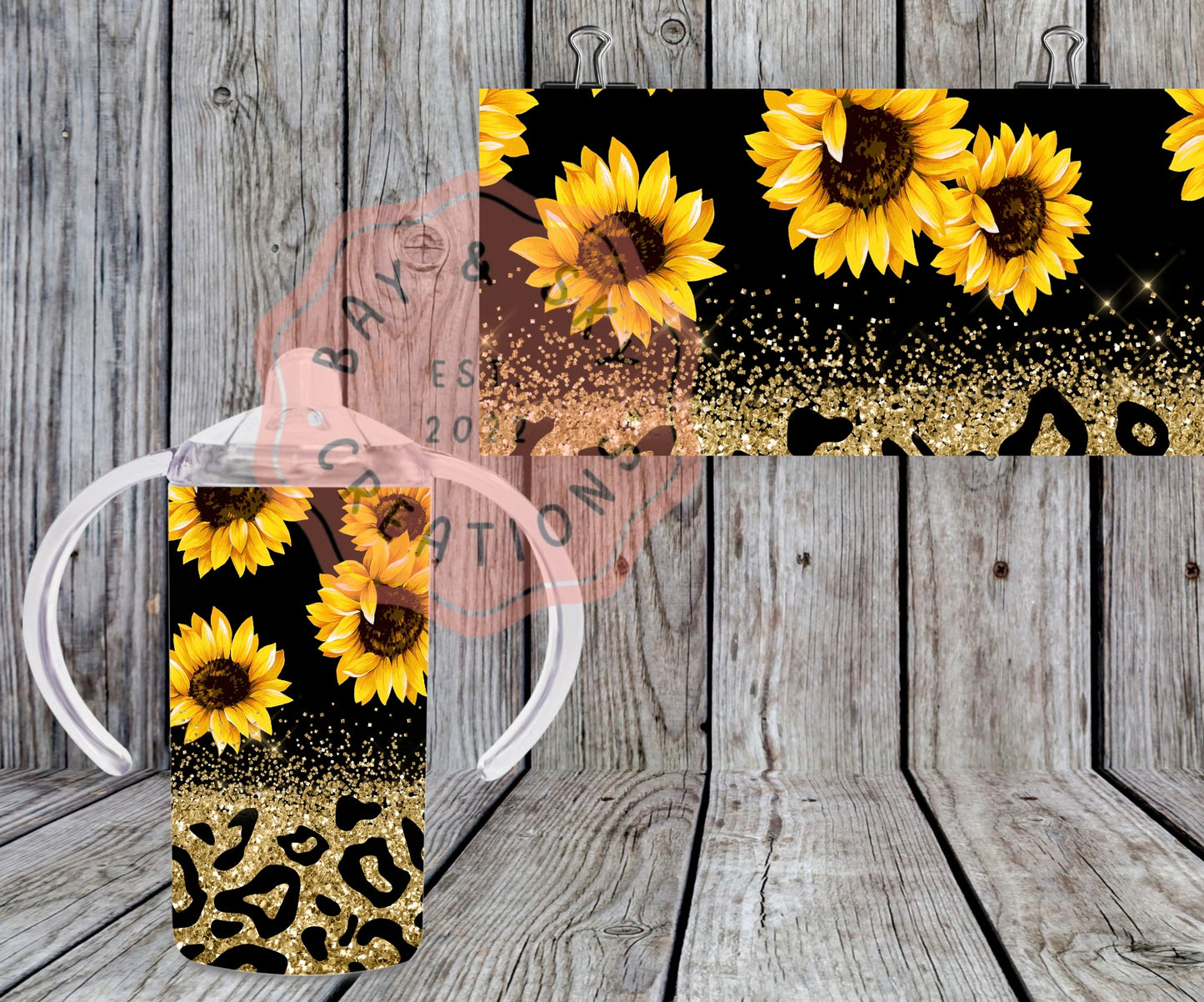 Cheetah Sunflower Tumbler