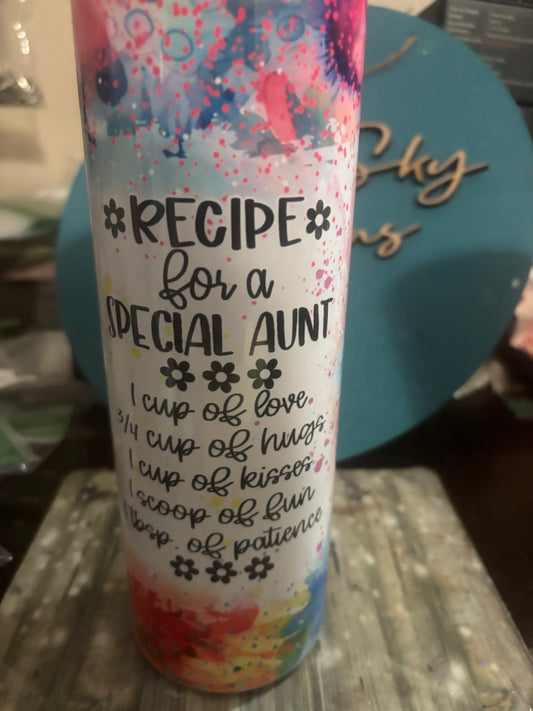 Recipe For A Special Aunt Tumbler