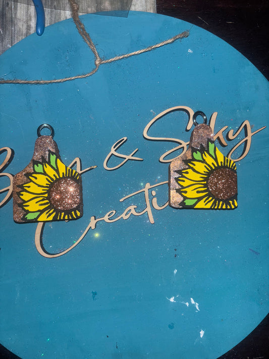 Sunflower Cow Tag Vent Clips Freshie