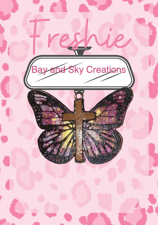 Butterfly cross Freshie & Vent Clips Set