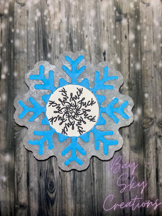 Snowflake cardstock Freshie