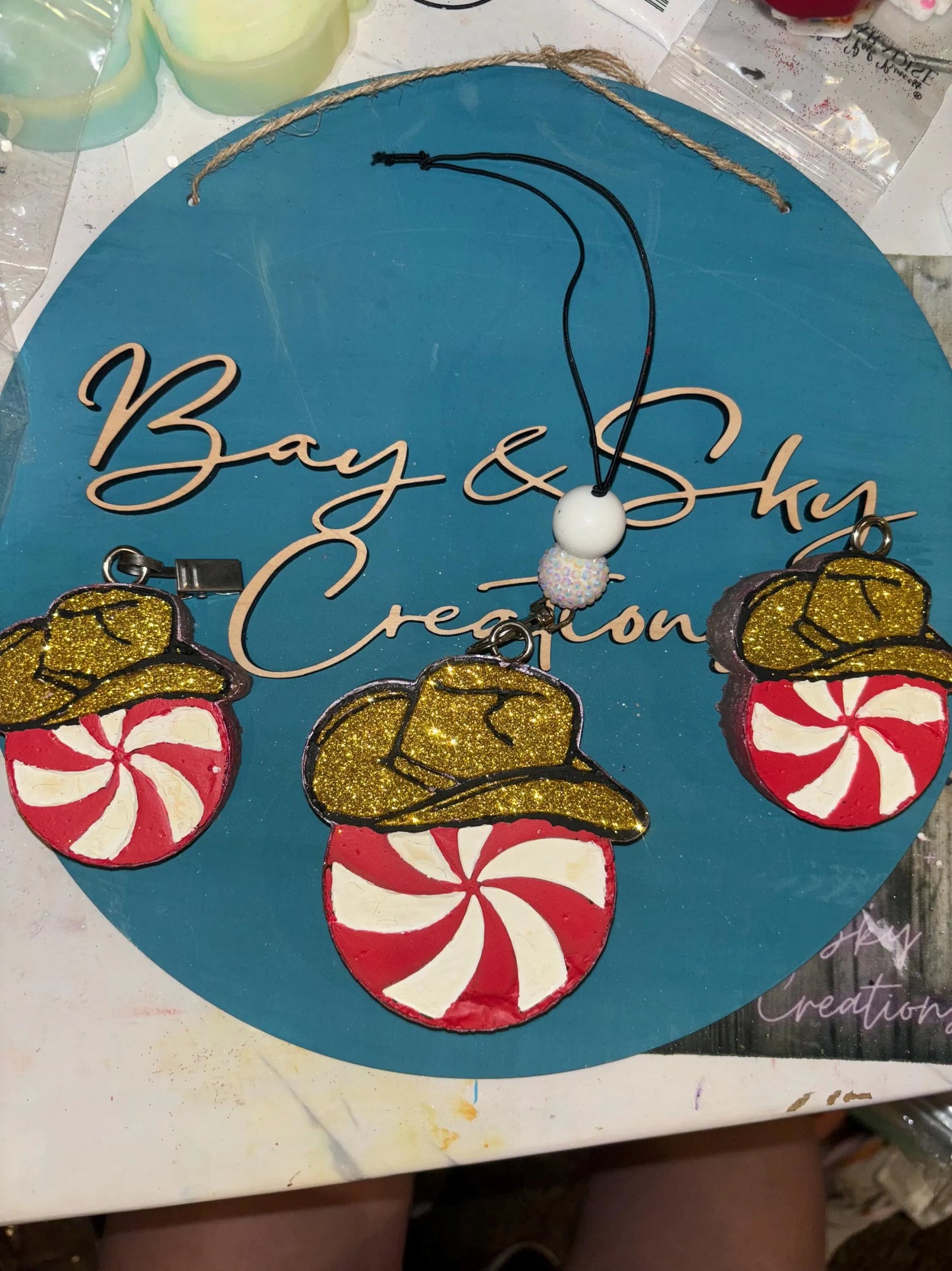 Peppermint Freshie & Vent Clips Set