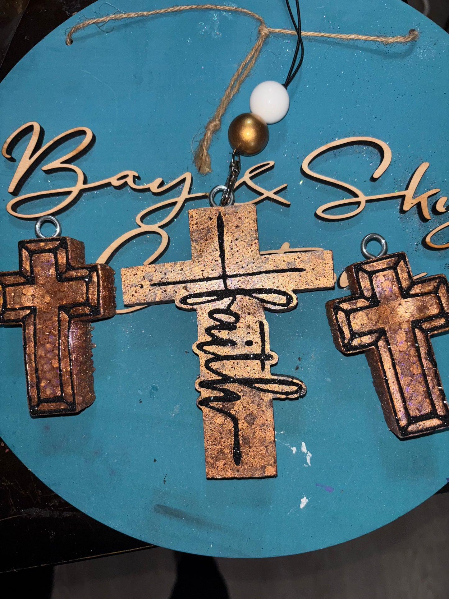 Faith Cross Freshie & Vent Clips Set