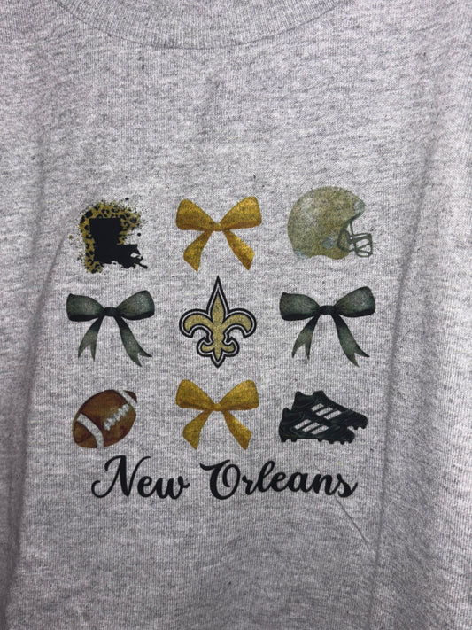 Saints Bows & Football Toddler