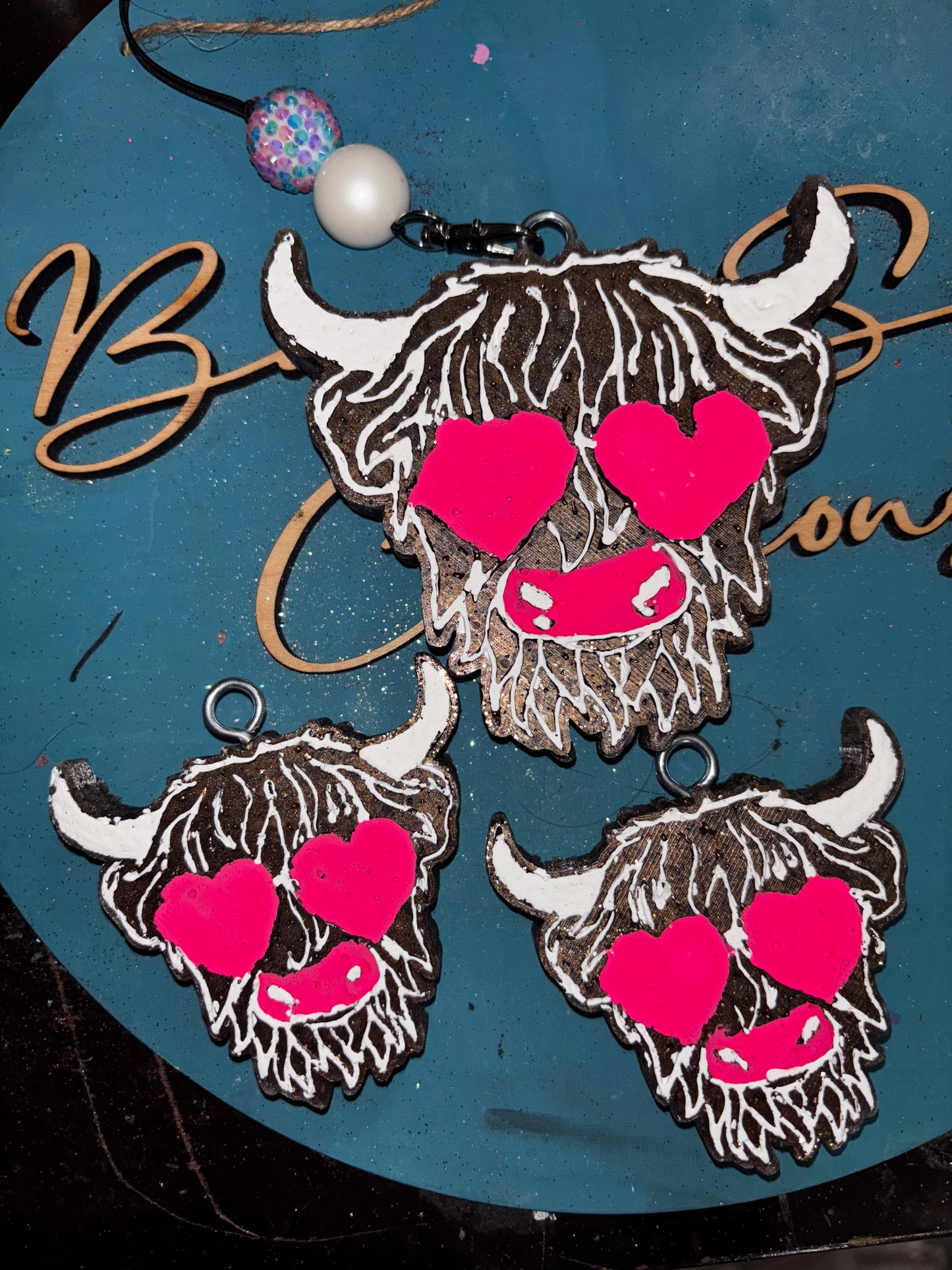 Bull Heart Eyes Freshie And Vent Clip